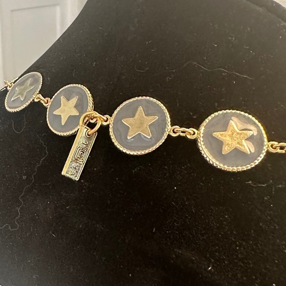 TOVA Gold Star Long Necklace Set in Blue-Grey Enamel in Gold-Tone Metal - Picture 5 of 16